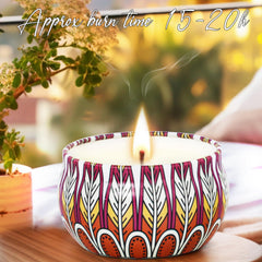 Long-burning soy wax candles with lead-free wicks