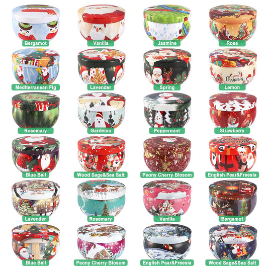 Snowman-themed candle tin