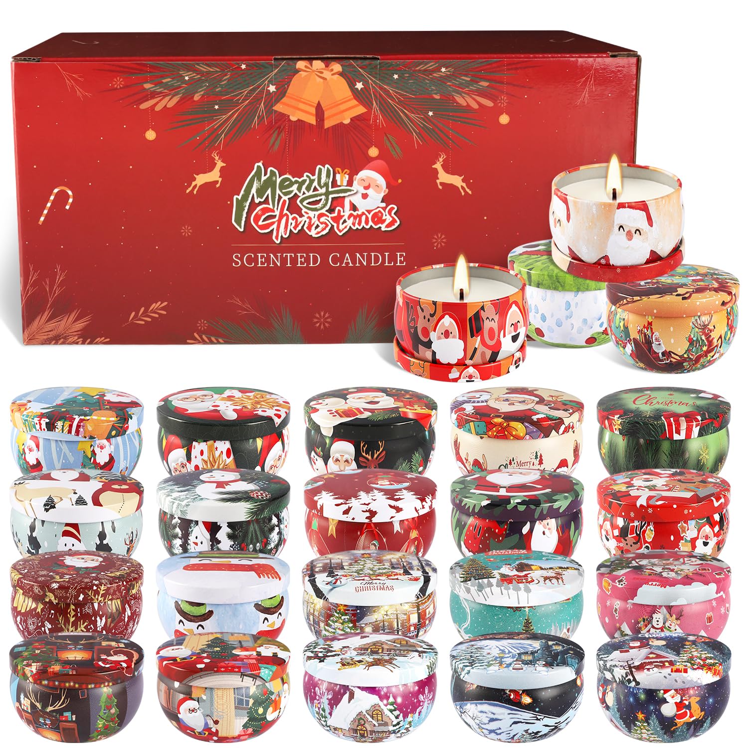 Vanilla scented candle tin