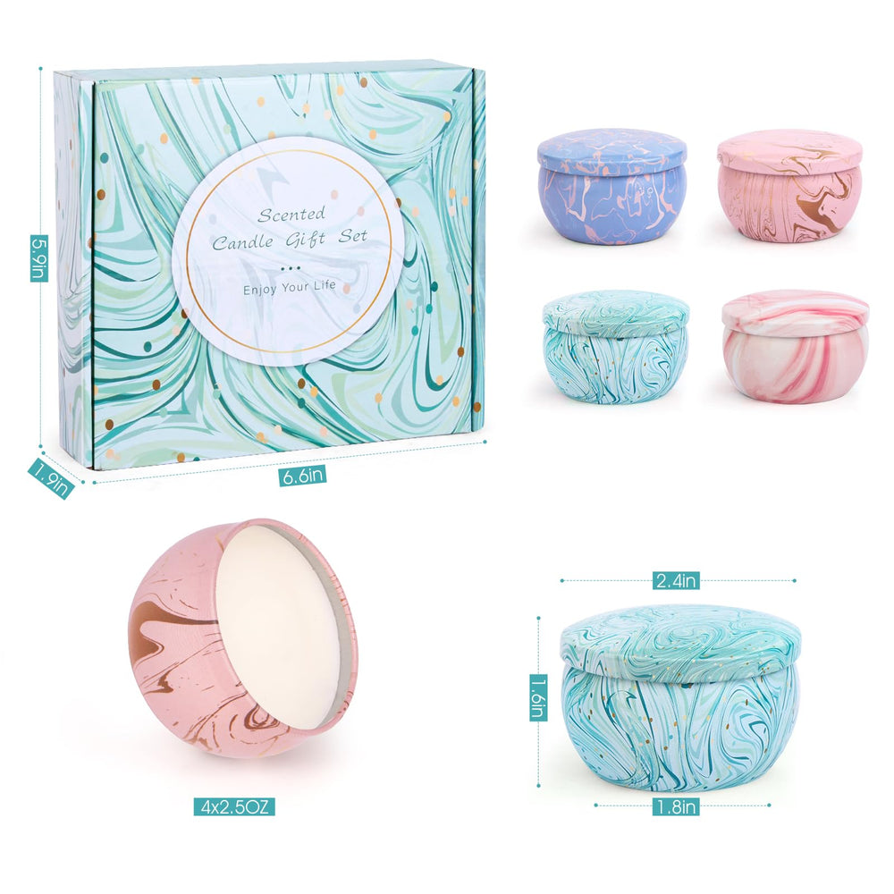 Elegant box packaging of candle gift set