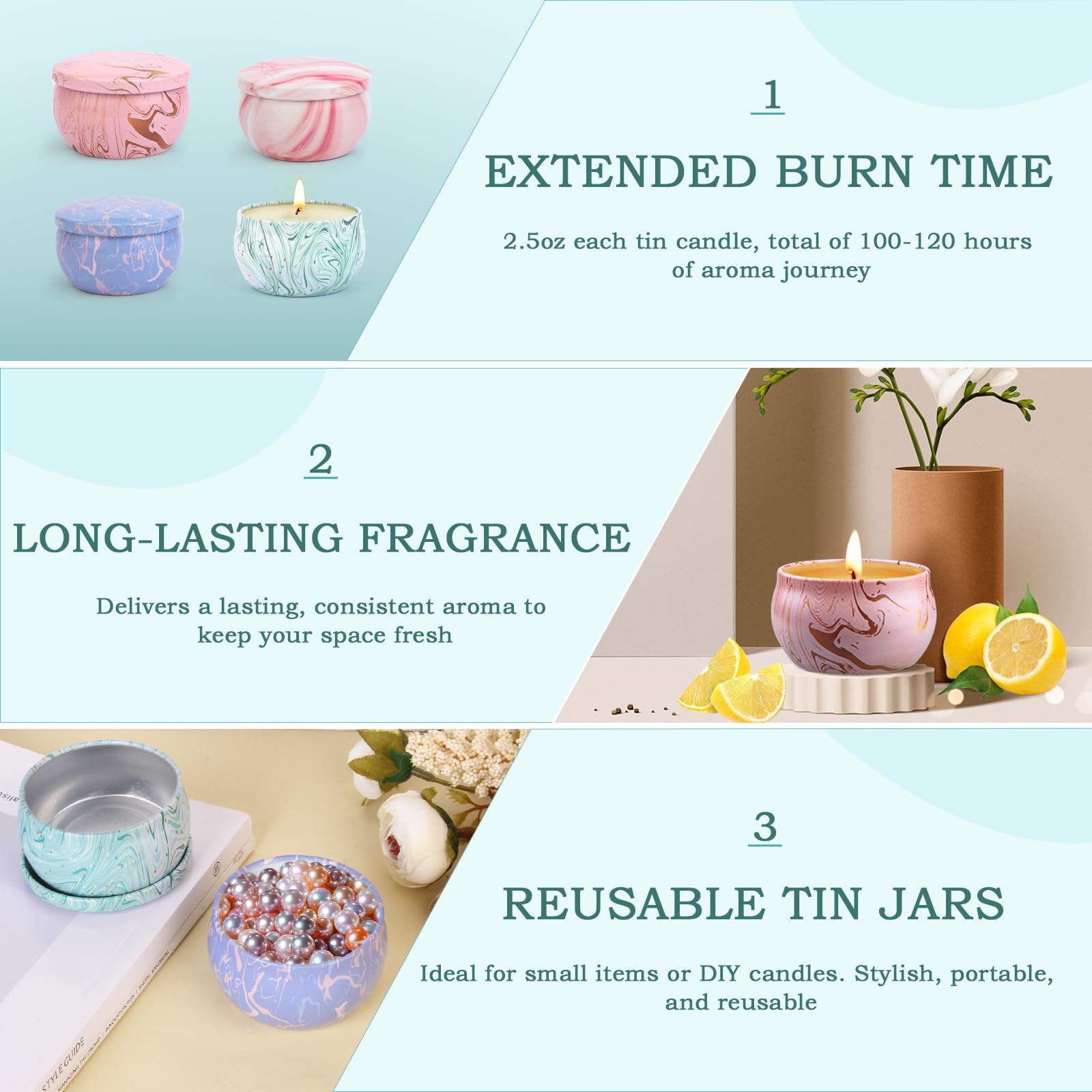 Travel-friendly candle gift set with compact packaging