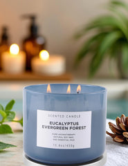 Candle placed in a cozy room for ambient lighting