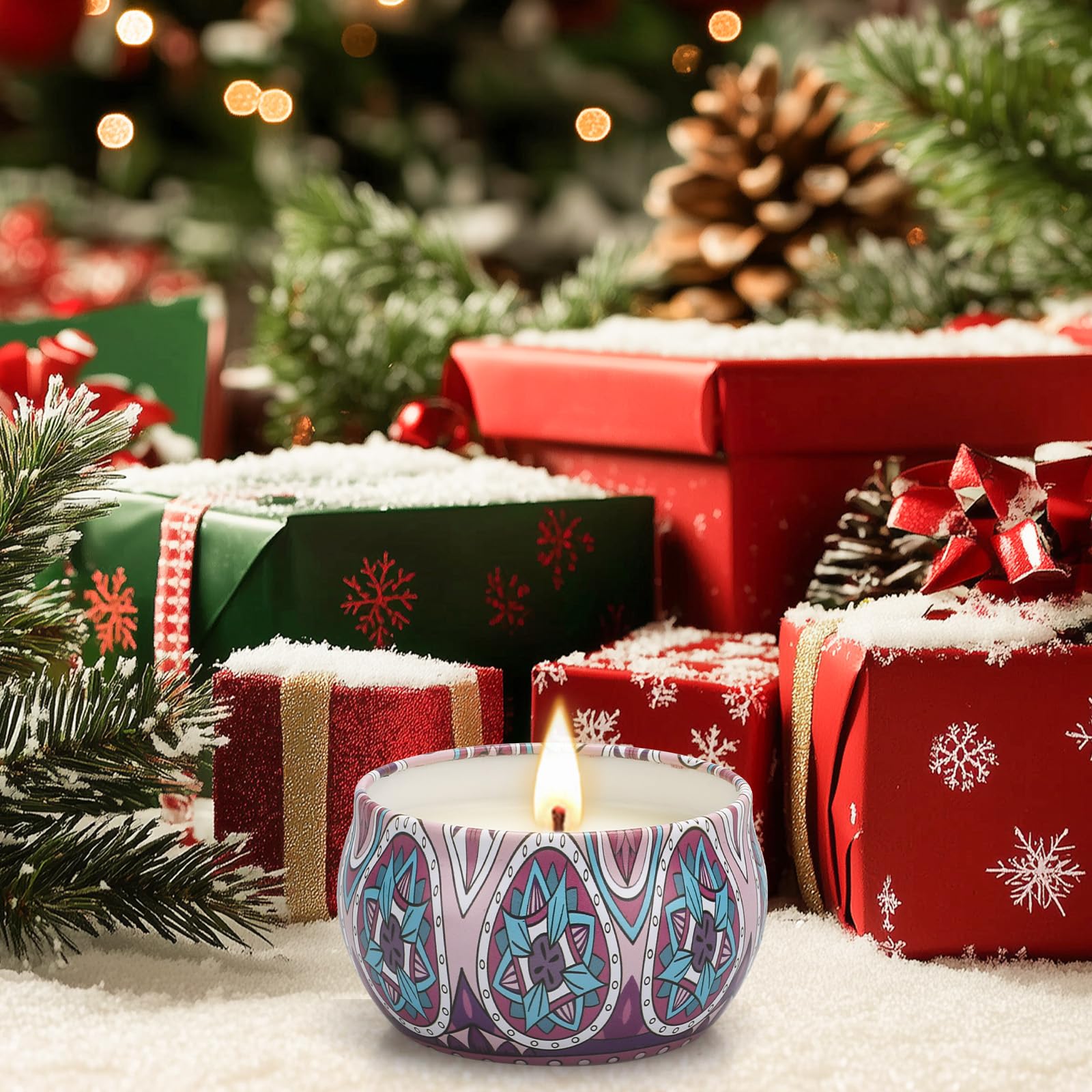 Compact, travel-friendly candle set for home decor