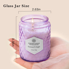 Sage scented candle in purple embossed cup