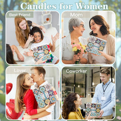 Gift-ready candle gift box with ribbon