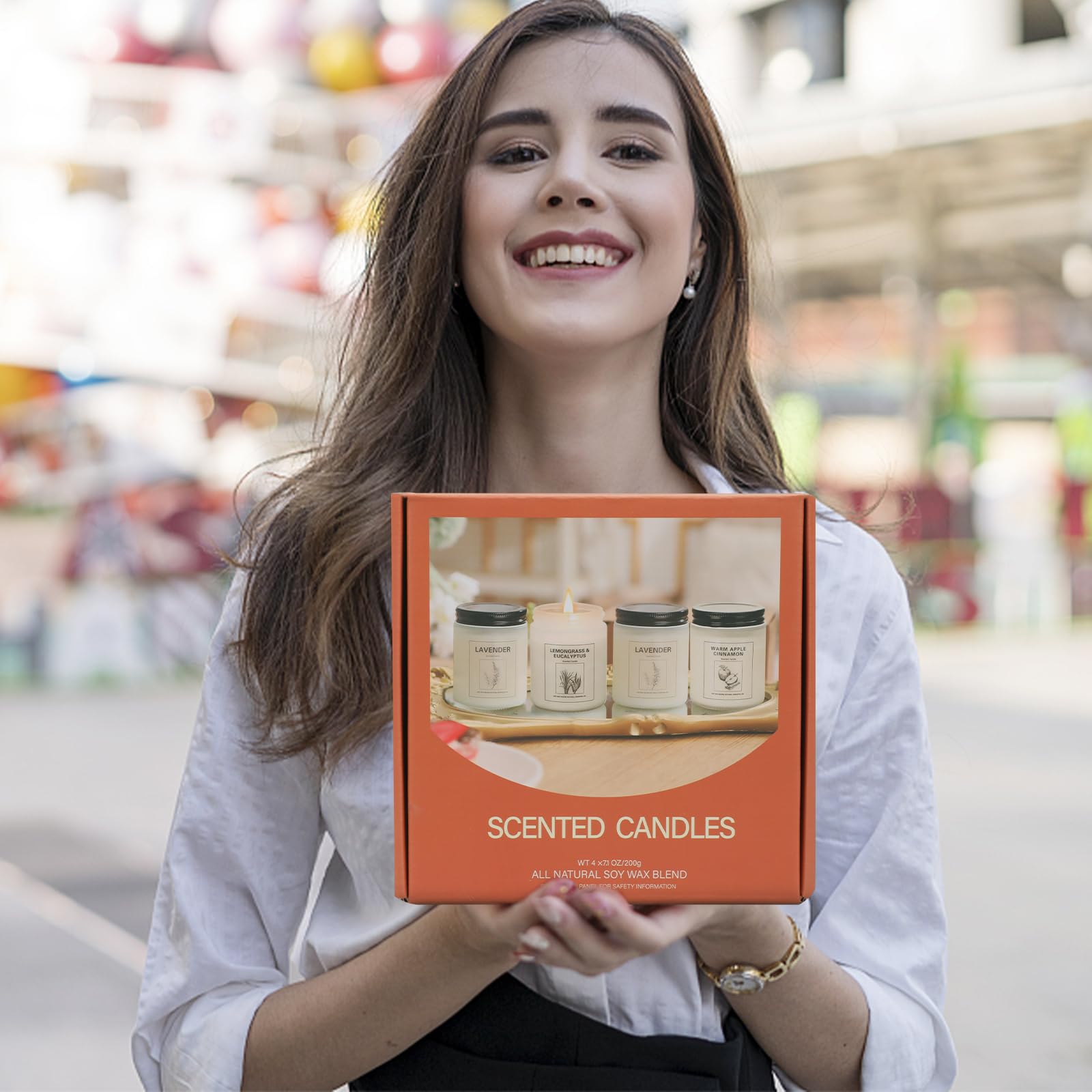 Front view of the 4-pack gift box packaging
