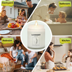 Packaging and contents of the 4-pack candle set