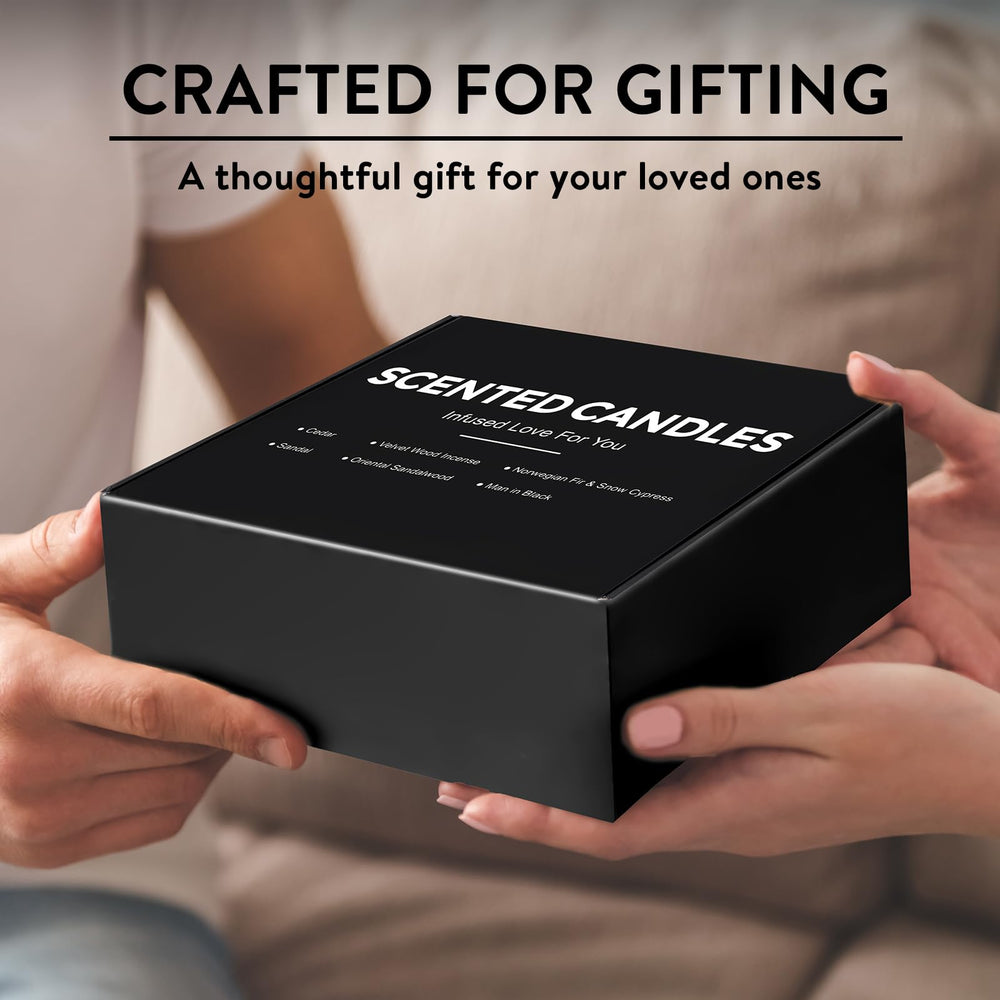 Man in Black fragrance candle with gift packaging