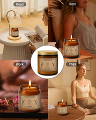 Candle packaged in rustic kraft gift box