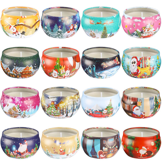 Natural soy wax 2.5oz candles arranged for gifting
