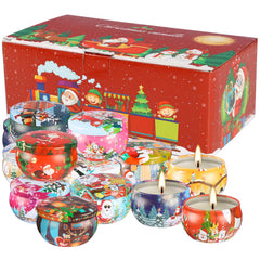 Firelit ambiance with multiple scented candles