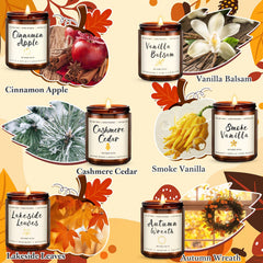 Cinnamon Apple scented candle in amber jar
