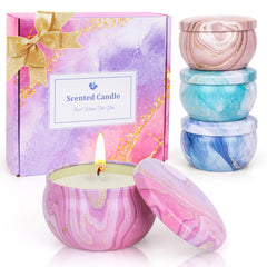 Spring scent aromatherapy candle in a decorative container
