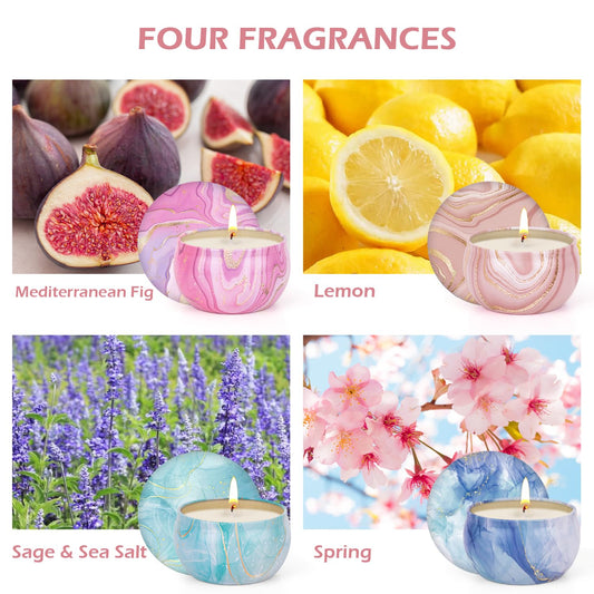 Lemon scent aromatherapy candle in a stylish jar