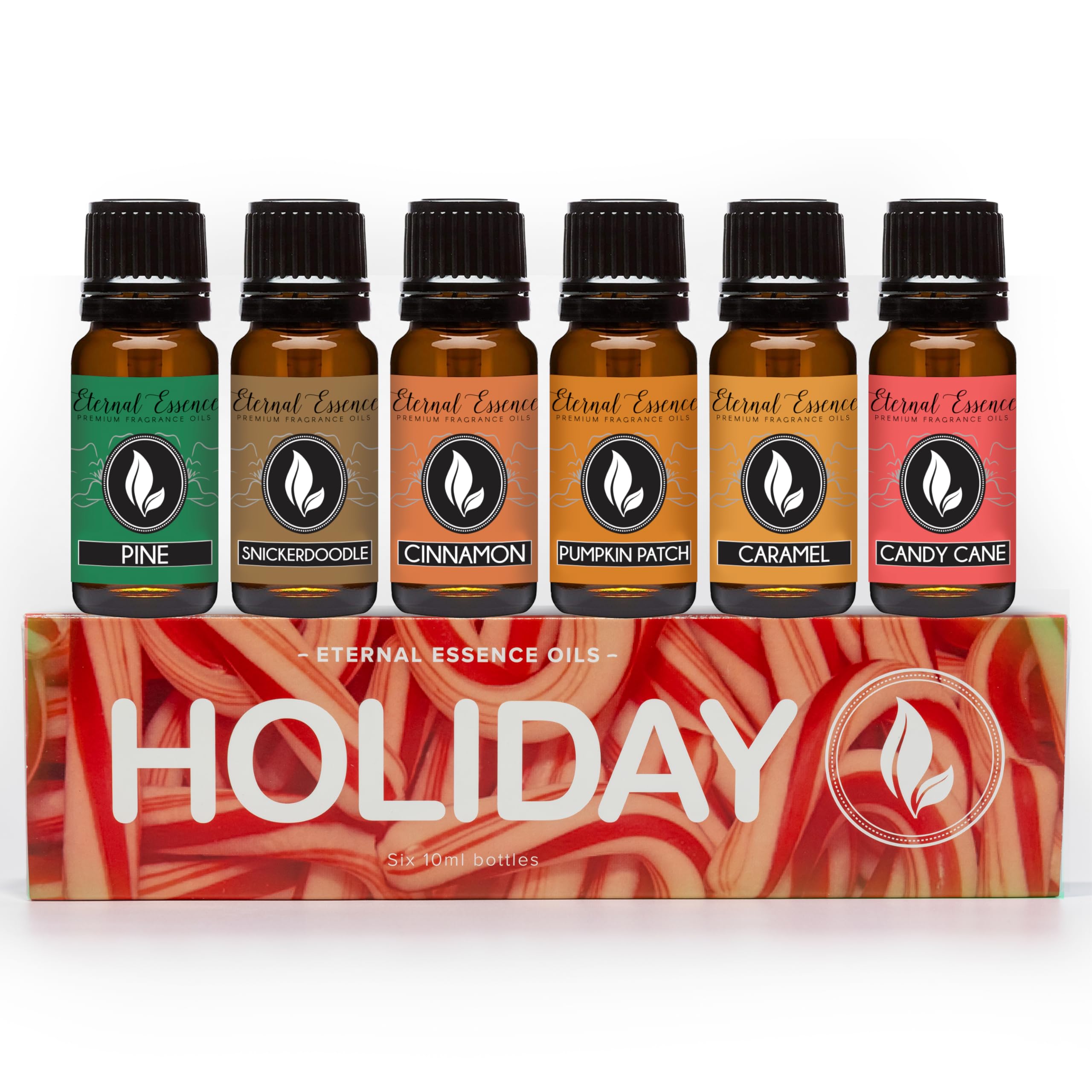 Candy Cane fragrance oil bottle 10ml in amber glass