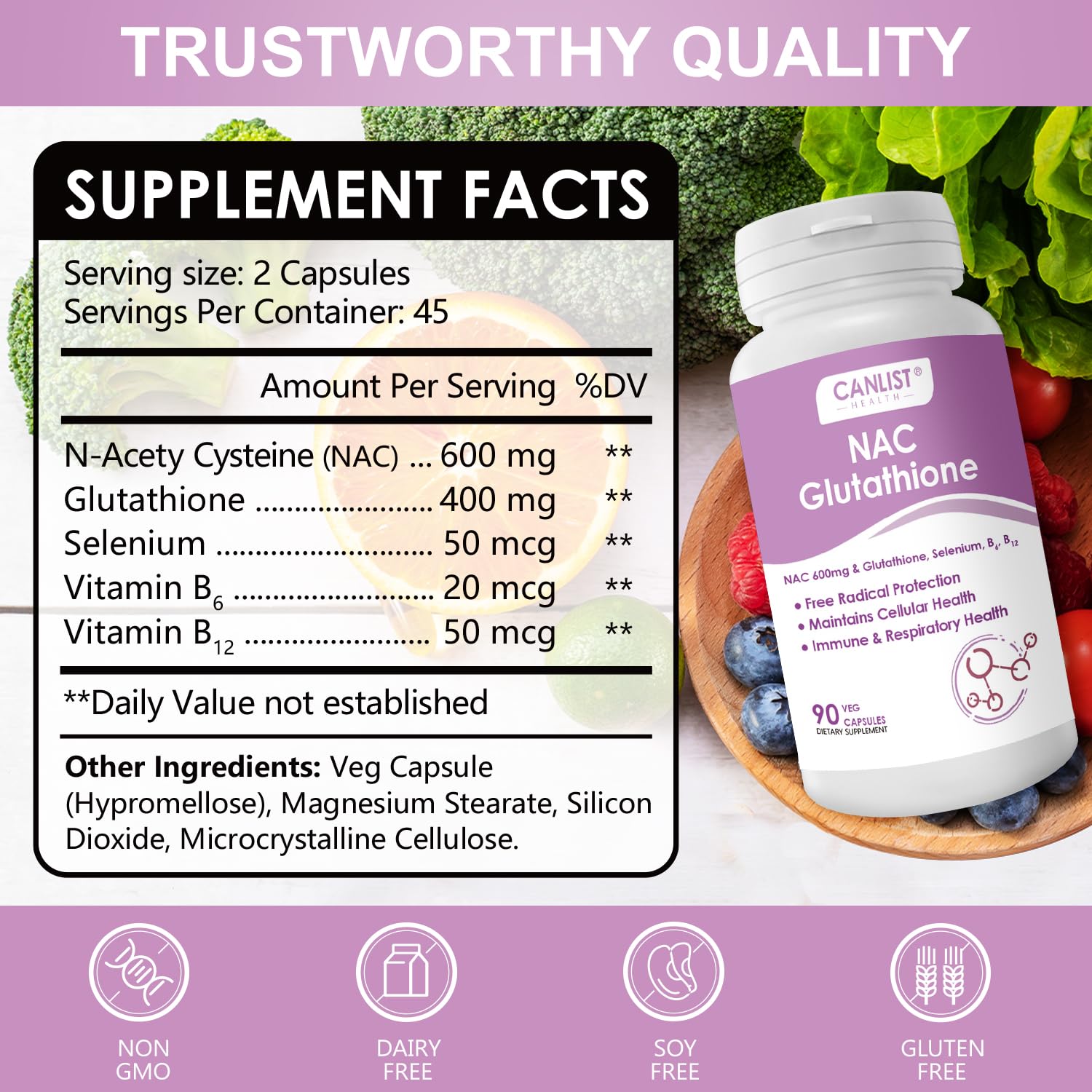 Antioxidant protection from NAC and glutathione