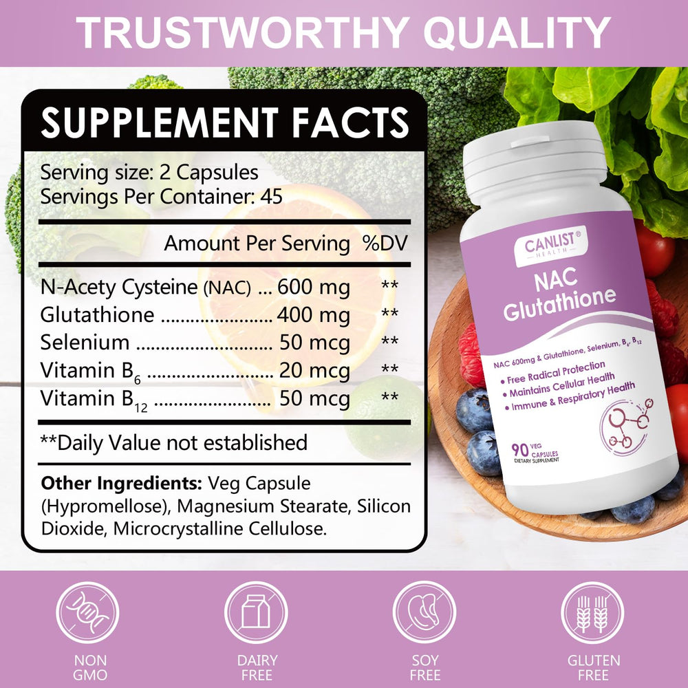 Antioxidant protection from NAC and glutathione