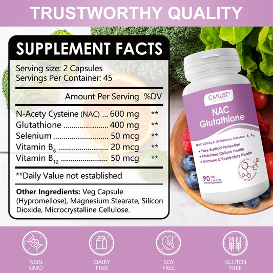 Antioxidant protection from NAC and glutathione