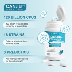 Shelf-stable CANLIST Probiotics bottle
