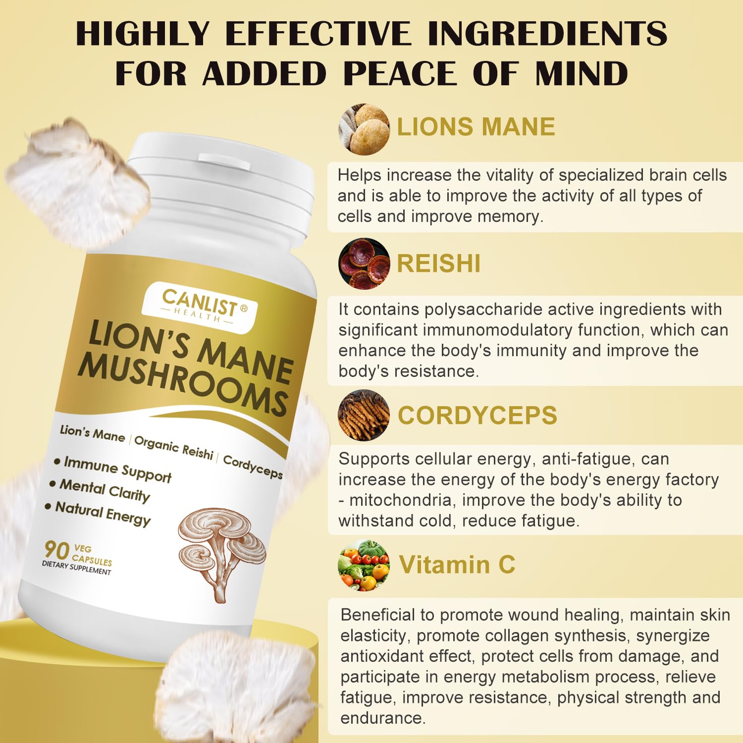 Vitamin C added for immune protection in the formula