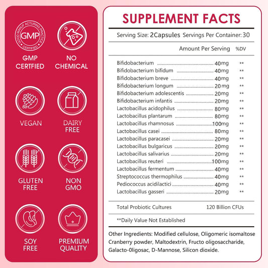 Close-up of probiotic capsules