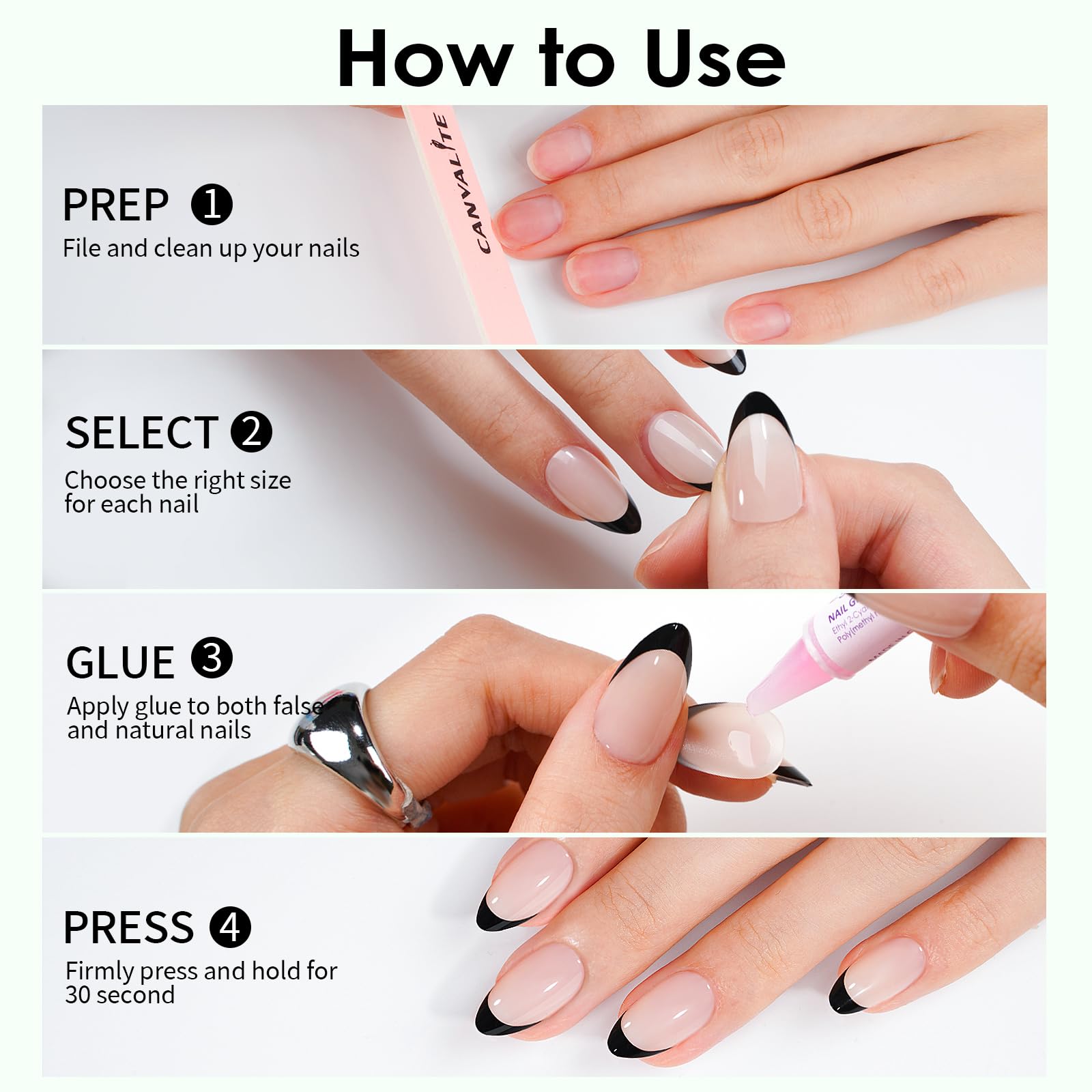 Canvalite cat eye nails short almond green long wear potential