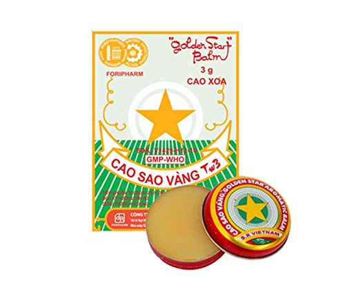 Cao Sao Vang New Golden Star Balm three-tin pack for targeted back and joint comfort.