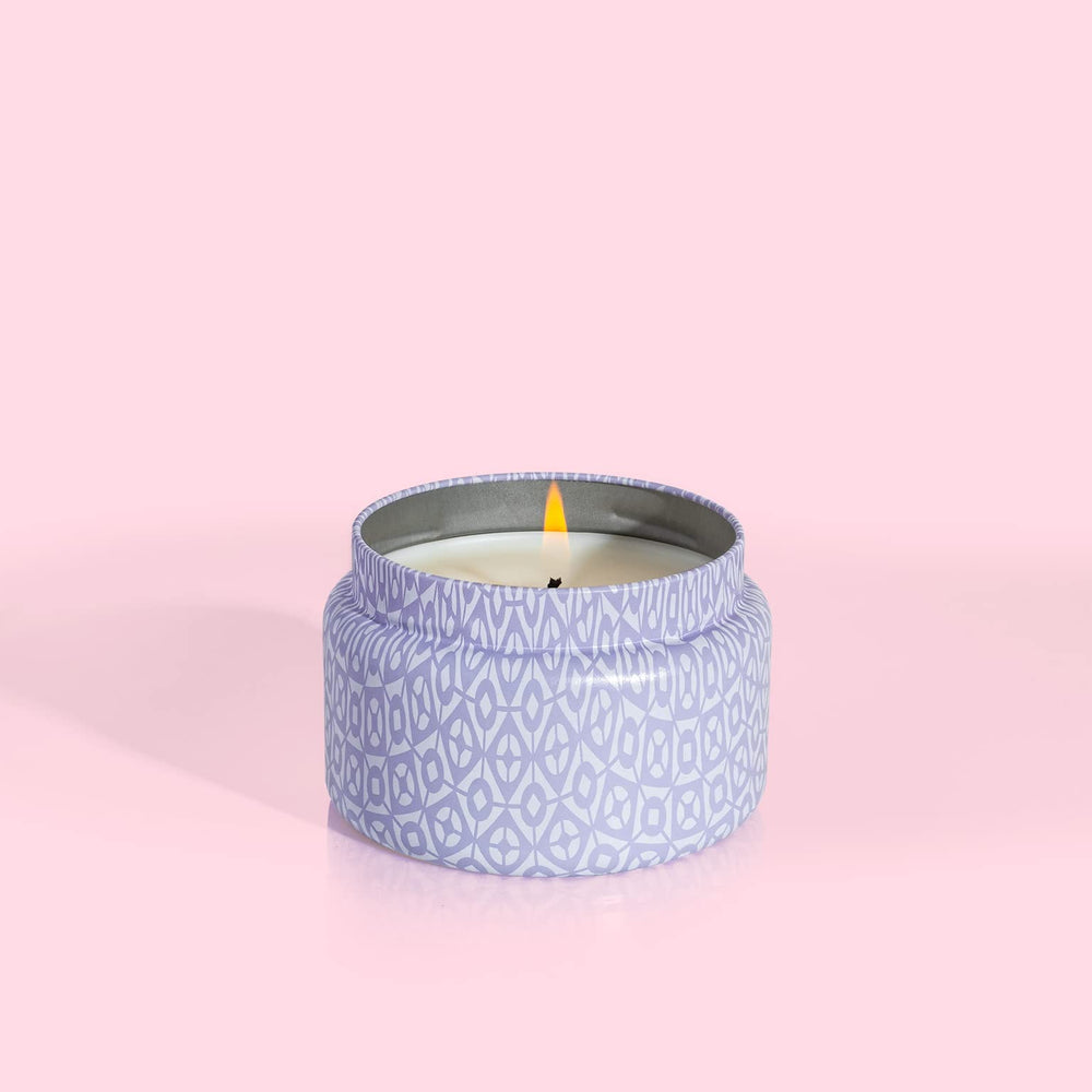Gift-ready Capri Blue Lavender Volcano travel tin packaging