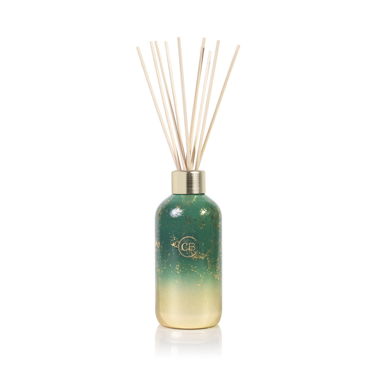 Capri Blue Glimmer Reed Diffuser Set in Crystal Pine bottle with 8 oz capacity