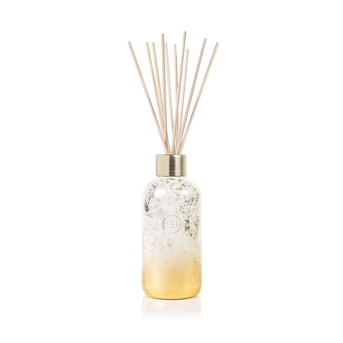 Capri Blue Glimmer Reed Diffuser Volcano scent in decorative glass bottle, 8 oz