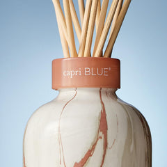 Bedroom decor featuring Capri Blue diffuser on a nightstand