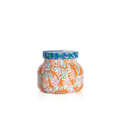 Capri Blue Pattern Play 8 oz glass jar candle in Havana Vanilla design