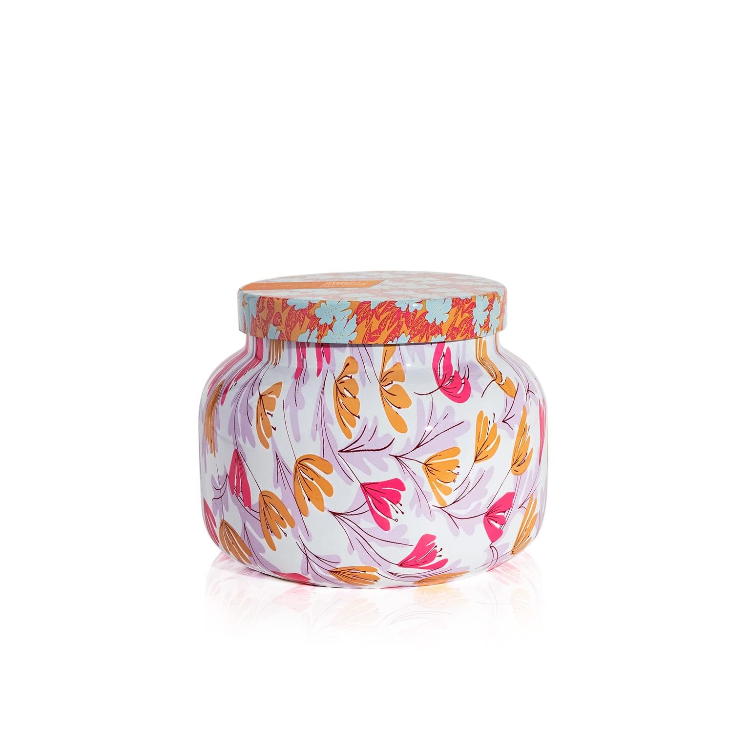 Capri Blue Pineapple Flower Pattern Play 19 oz candle in glass jar
