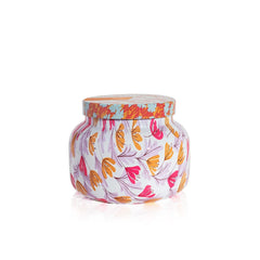 Capri Blue Pineapple Flower Pattern Play 19 oz candle in glass jar