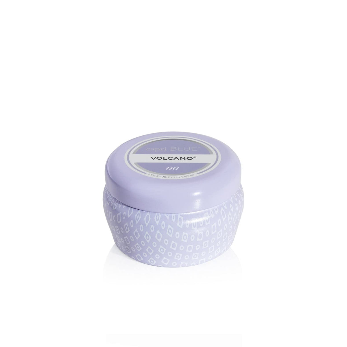 Capri Blue Volcano Lavender Mini Tin Candle, 3 oz in lavender jar