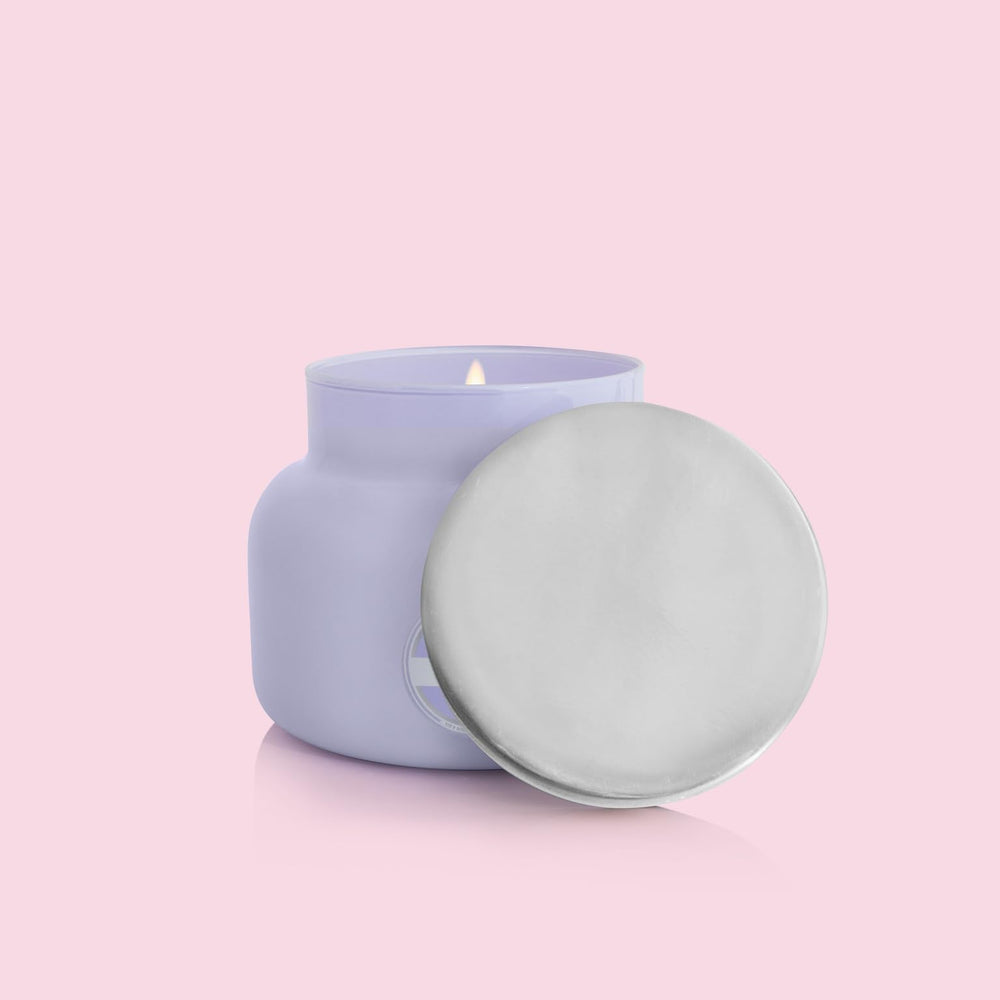 Repurposed Capri Blue glass candle jar ideas