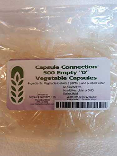 Vegan and vegetarian empty capsules in resealable bulk bag