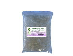 USA-made Capsule Connection 00-size empty gelatin capsules in resealable bag (natural color)