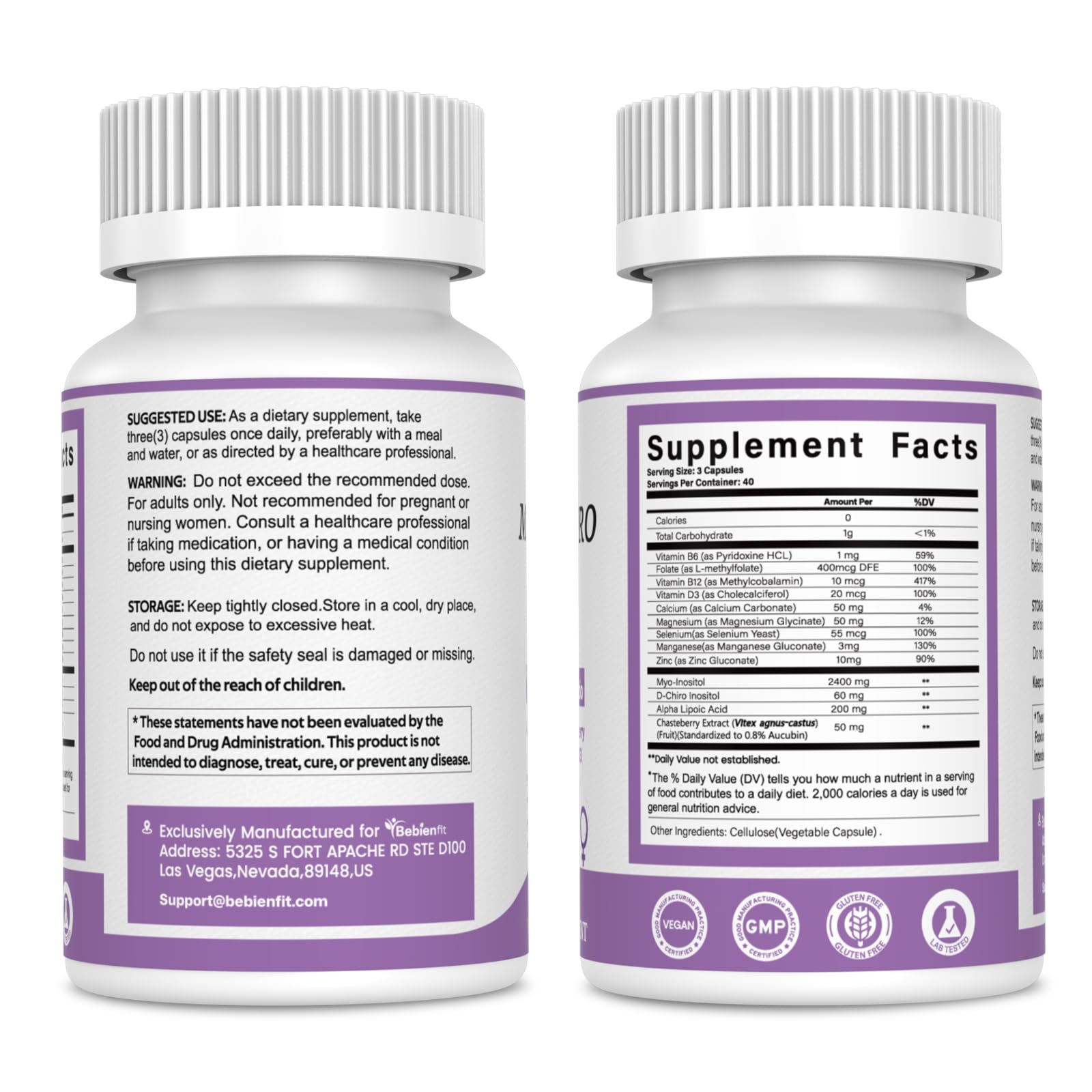 120 vegan capsule bottle