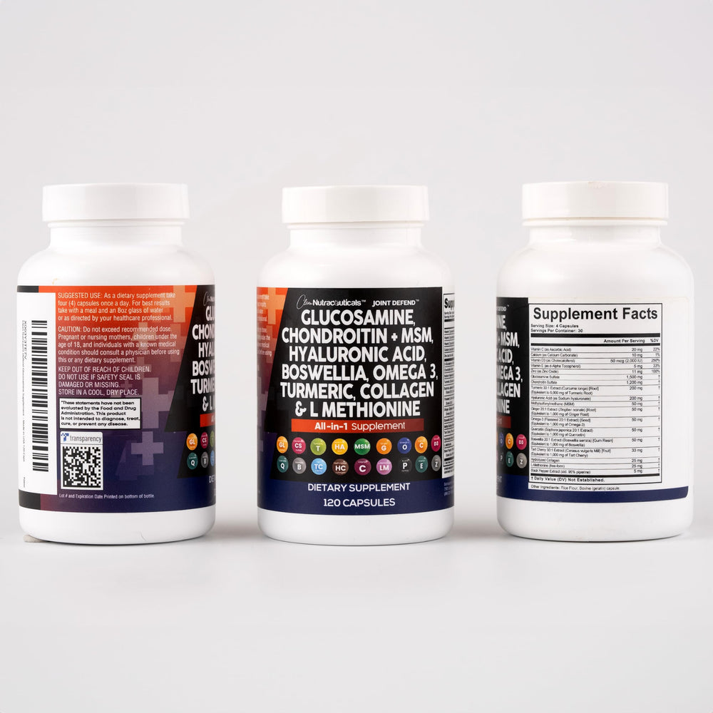 Capsules containing glucosamine chondroitin MSM 1500mg