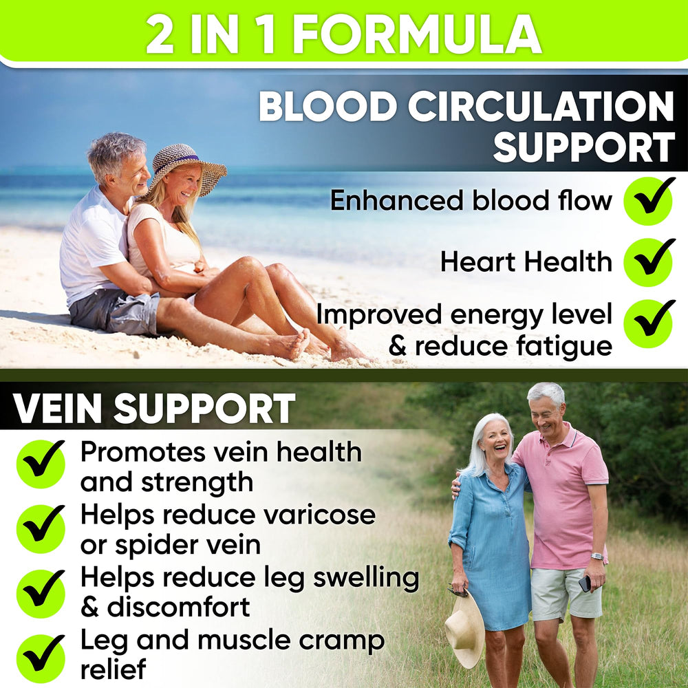 Capsules designed to improve leg circulation and reduce swelling