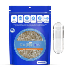 Capsuline size 0 empty gelatin capsules, clear, 1000-count
