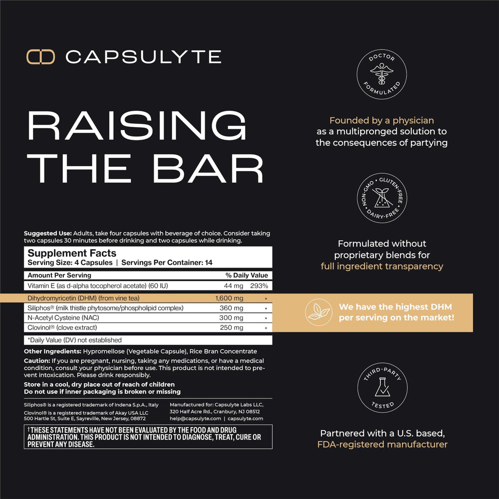 Capsulyte Pregame milk thistle and clove extract capsule blend for daytime balance.
