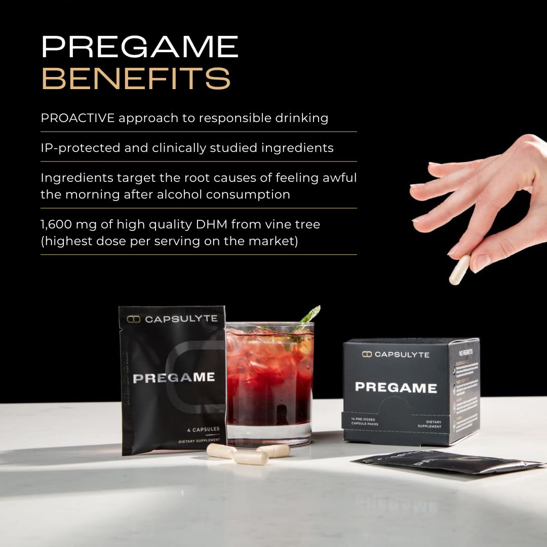 CAPSULYTE Pregame packaging box with clear dosage info
