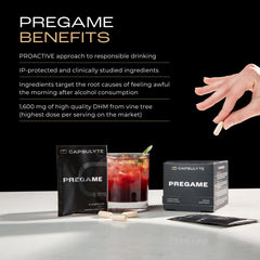 CAPSULYTE Pregame packaging box with clear dosage info