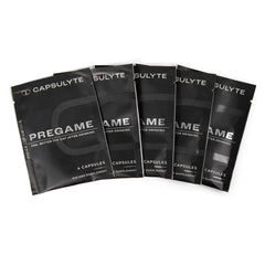 Capsulyte Pregame packets ready for pre-party use and convenience.