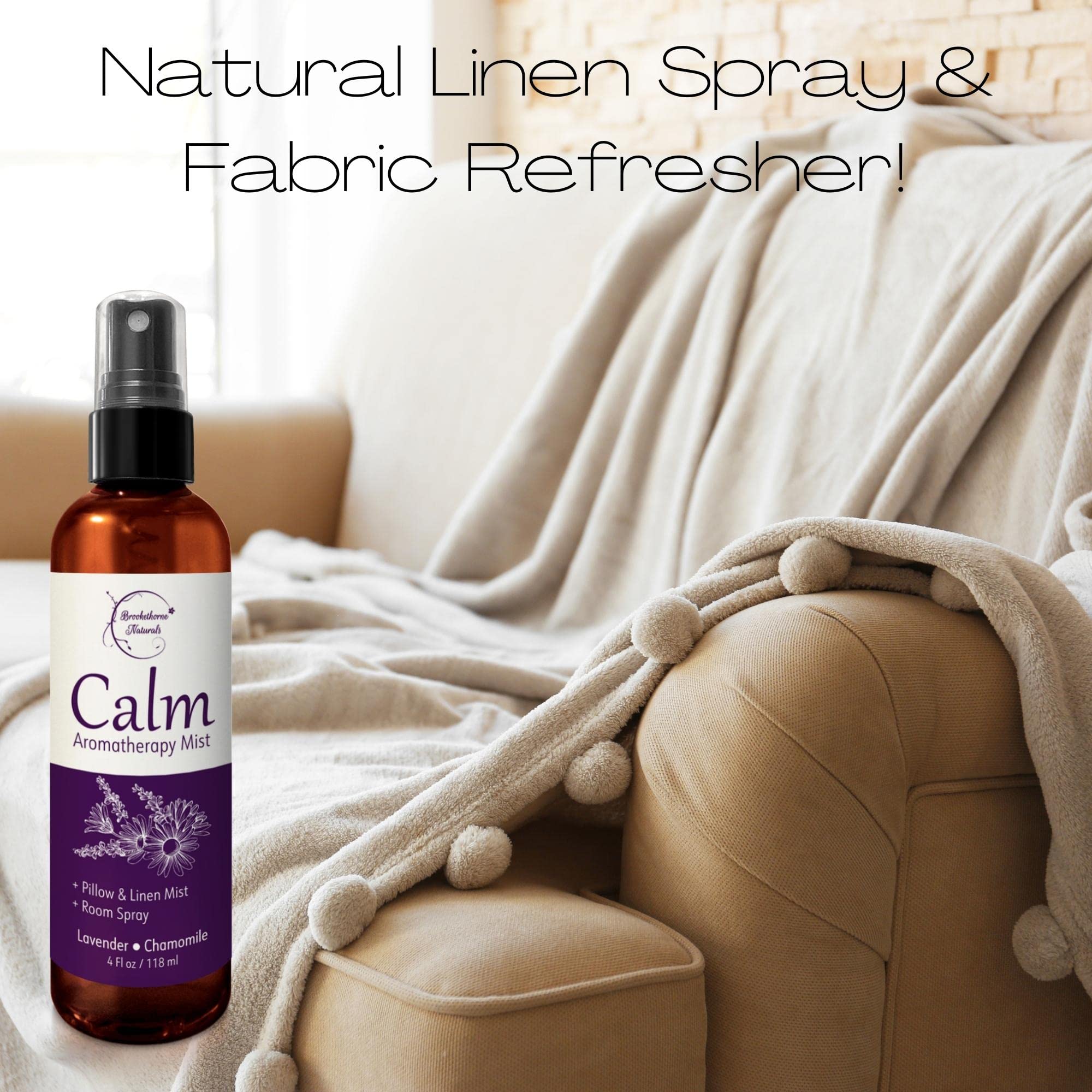 Car interior with lavender aromatherapy spray