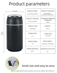 Close-up of the compact diffuser design