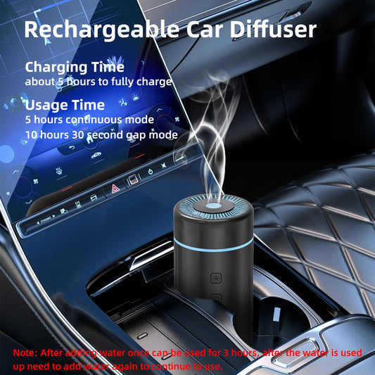 Rechargeable car diffuser with USB-C charging