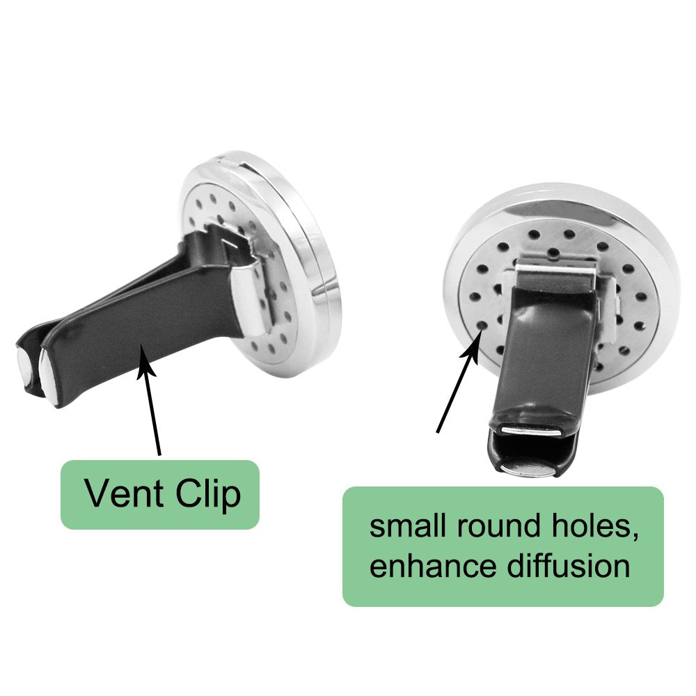 Vent clip attached to car air vent